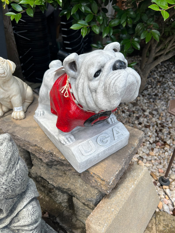 Painted concrete Georgia Bulldogs mascot